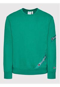 Champion Bluza Blend Asymmetric Pocket 216550 Zielony Custom Fit. Kolor: zielony. Materiał: bawełna #4