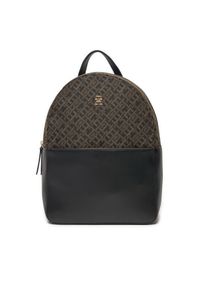 TOMMY HILFIGER - Tommy Hilfiger Plecak Th Jacquard Backpack AW0AW17074 Czarny. Kolor: czarny. Materiał: skóra