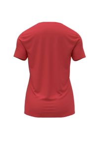 Koszulka z krótkim rękawem trekkingowa damska Odlo T-shirt F-DRY. Kolor: czerwony. Długość rękawa: krótki rękaw. Długość: krótkie. Sport: turystyka piesza