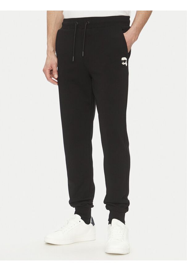 Karl Lagerfeld - KARL LAGERFELD Spodnie dresowe 705713 500900 Czarny Regular Fit. Kolor: czarny. Materiał: bawełna