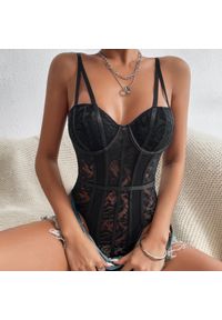 Intica - Body z haftem na romantyczne wieczory Tabatha. Kolor: biały. Materiał: materiał. Wzór: haft #8