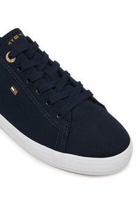 TOMMY HILFIGER - Tommy Hilfiger Sneakersy Th Foxing Sneaker Canvas FW0FW09170 Granatowy. Kolor: niebieski. Materiał: materiał #6