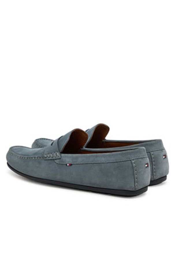 TOMMY HILFIGER - Tommy Hilfiger Mokasyny Casual Hilfiger Suede Driver FM0FM04998 Szary. Okazja: na co dzień. Kolor: szary. Materiał: skóra, zamsz. Styl: casual