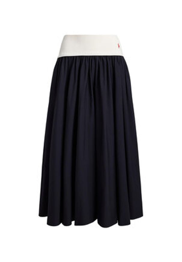 Polo Ralph Lauren Spódnica trapezowa 211A96329001 Granatowy Regular Fit. Kolor: niebieski. Materiał: bawełna