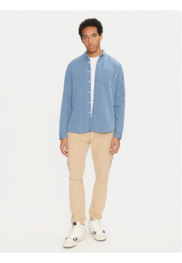 Pepe Jeans Koszula jeansowa Maison PM308712 Niebieski Regular Fit. Kolor: niebieski. Materiał: bawełna