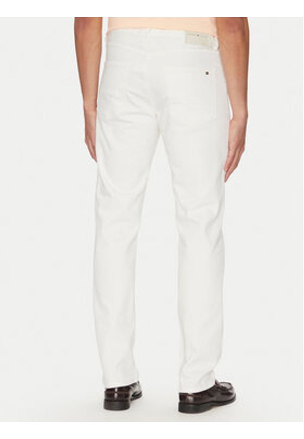 TOMMY HILFIGER - Tommy Hilfiger Jeansy Denton MW0MW38812 Biały Straight Fit. Kolor: biały