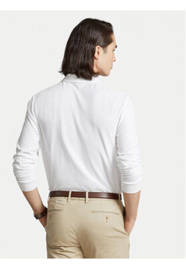 Polo Ralph Lauren Polo 710680790001 Biały Custom Slim Fit. Typ kołnierza: polo. Kolor: biały. Materiał: bawełna