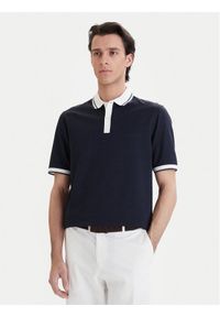 Bugatti Polo 8150-75112C Granatowy Regular Fit. Typ kołnierza: polo. Kolor: niebieski. Materiał: bawełna #1