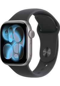 APPLE - Apple Watch Series 11 (GPS) 42 mm tahtiharmaa alumiinikuori ja musta urheiluranneke, S/M