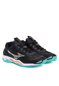 Mizuno Buty halowe Wave Stealth 6 X1GA2430 Czarny. Kolor: czarny. Materiał: skóra. Model: Mizuno Wave #5
