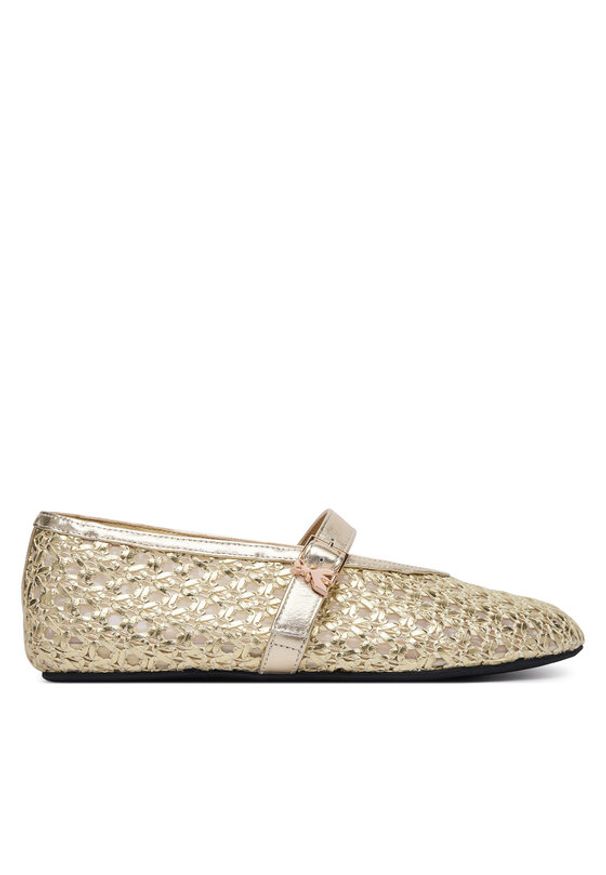 Patrizia Pepe Baleriny PPJ376.27 Złoty. Kolor: złoty. Materiał: skóra