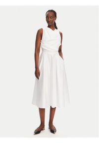 Elisabetta Franchi Sukienka koktajlowa ABT5252E2 100 Biały Regular Fit. Kolor: biały. Materiał: bawełna. Styl: wizytowy #1