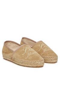 Love Moschino - LOVE MOSCHINO Espadryle JA10272G0MIG0104 Beżowy. Kolor: beżowy. Materiał: zamsz, skóra