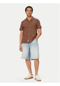 Tommy Jeans Koszula DM0DM23058 Brązowy Regular Fit. Kolor: brązowy. Materiał: bawełna #5
