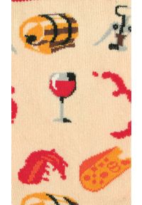 His Story - Skarpetki Bawełniane - Tematyczne - Motyw Wina. Kolor: czerwony, wielokolorowy. Materiał: elastan, bawełna, poliamid #4