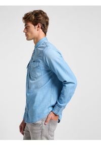Lee - LEE MĘSKA KOSZULA JEANSOWA LEE REGULAR WESTERN SHIRT STARLIGHT WASH 112363914. Materiał: jeans #5