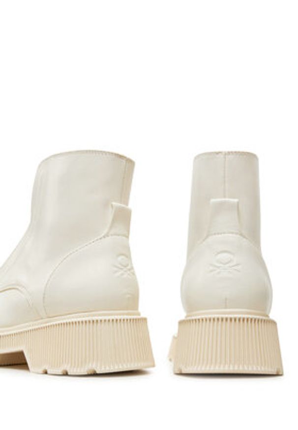 United Colors of Benetton - United Colors Of Benetton Trapery 8H6DDD038 Écru. Kolor: kremowy. Materiał: skóra