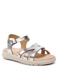 Geox Sandały J Sandal Soleima Gir J45GSA 000CF C1007 S Srebrny. Kolor: srebrny