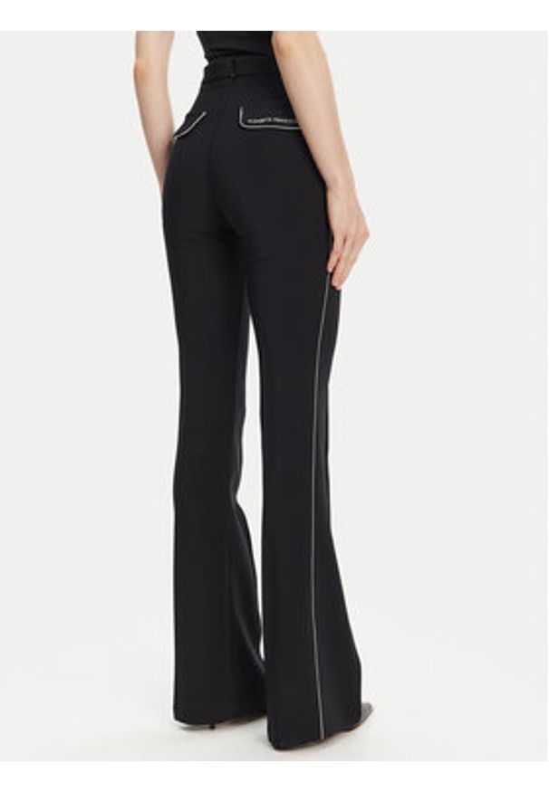 Elisabetta Franchi Spodnie materiałowe PA-084-51E2 Czarny Regular Fit. Kolor: czarny. Materiał: syntetyk