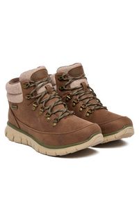 skechers - Skechers Trekkingi Synergy 167425/BRN Brązowy. Kolor: brązowy. Materiał: skóra #6