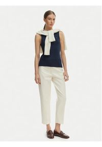 TOMMY HILFIGER - Tommy Hilfiger Top WW0WW47806 Granatowy Slim Fit. Kolor: niebieski. Materiał: bawełna #3