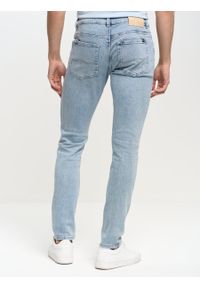 Big-Star - Spodnie jeans męskie skinny Owen 210. Okazja: na spotkanie biznesowe. Kolor: niebieski. Styl: biznesowy #4