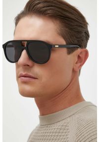 Gucci okulary przeciwsłoneczne GG1320S męskie kolor czarny. Kolor: czarny #1