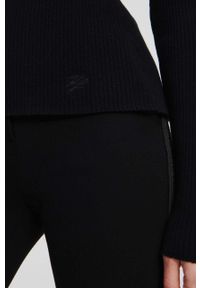 Karl Lagerfeld sweter damski kolor czarny lekki. Kolor: czarny. Materiał: dzianina, prążkowany. Długość rękawa: długi rękaw. Długość: długie #5