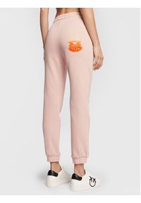 Pinko Spodnie dresowe Jolanda 2 1G1873 Y54B Różowy Regular Fit. Kolor: różowy. Materiał: dresówka, bawełna