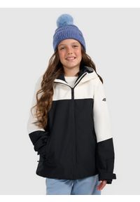 4f - 4F Kurtka przejściowa 3w1 membrana 5000 dziewczęca - czarna 152 (11-12 lat). Okazja: na co dzień. Kolor: czarny. Materiał: polar, materiał. Sezon: lato. Styl: casual #1