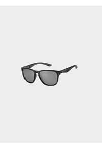 4f - Okulary przeciwsłoneczne z powłoką lustrzaną uniseks - czarne. Kolor: czarny