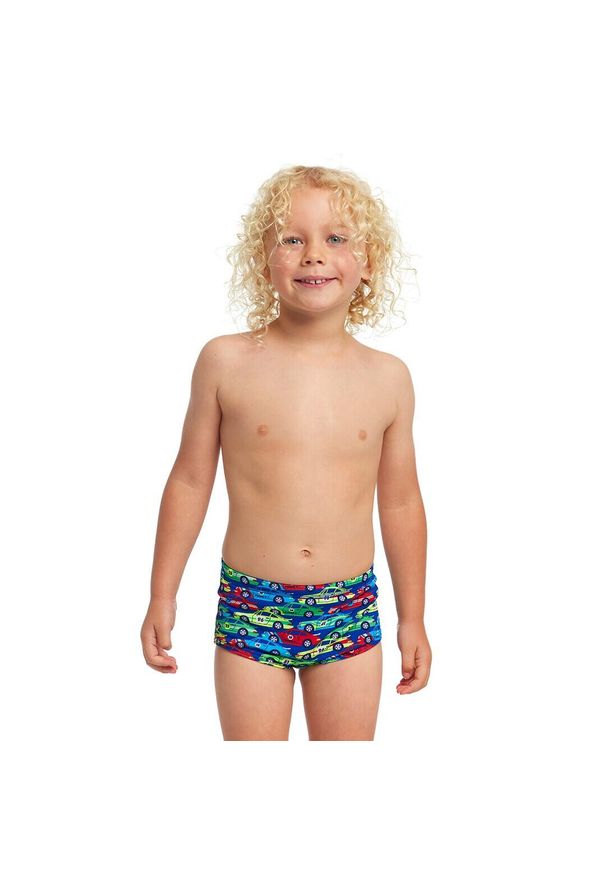 FUNKY TRUNKS - Kąpielówki spodenki na basen chłopięce Funky Trunks Car. Kolor: niebieski