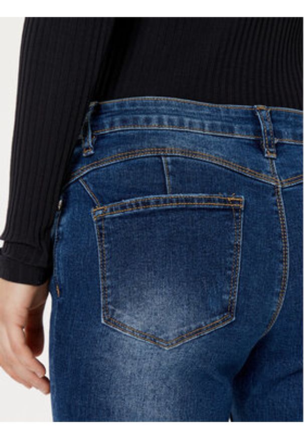 Please Jeansy P8361HOM31 Granatowy Skinny Fit. Kolor: niebieski