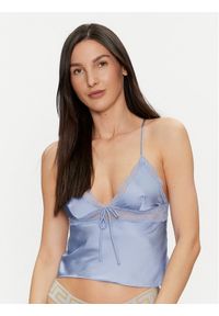 Hunkemöller Koszulka piżamowa Marcela 204993 Niebieski Regular Fit. Kolor: niebieski. Materiał: syntetyk #1