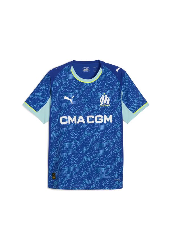 Puma - Męska autentyczna trzecia koszulka Olympique Marseille 25/26 PUMA. Kolor: niebieski. Sport: piłka nożna