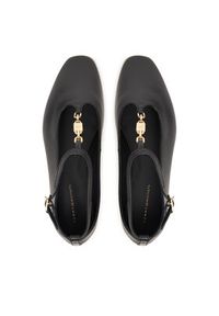 TOMMY HILFIGER - Tommy Hilfiger Baleriny Th-Bar Chain Ballet FW0FW09003 Czarny. Kolor: czarny. Materiał: skóra #4