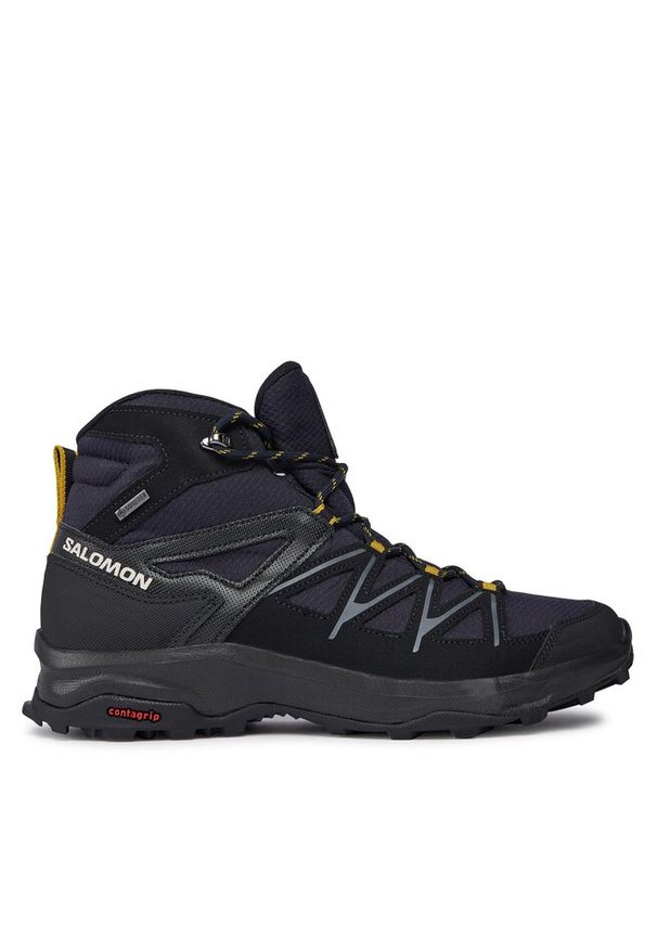 salomon - Trekkingi Salomon. Kolor: niebieski. Technologia: Gore-Tex. Sport: turystyka piesza