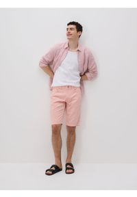 Reserved - Jeansowe szorty z lyocellem - pomarańczowy. Kolor: pomarańczowy. Materiał: jeans #1