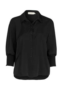 Cream Bluzka z marszczeniami przy rękawach Nola Czarny female czarny 40. Kolor: czarny. Materiał: tkanina, materiał. Styl: elegancki, klasyczny #1