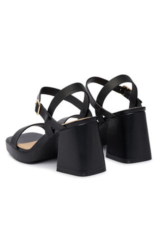 Aldo Sandały Montse 13621139 Czarny. Kolor: czarny. Materiał: skóra