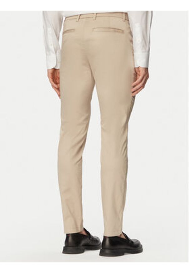BOSS Spodnie materiałowe P-Kaiton1 50553841 Beżowy Slim Fit. Kolor: beżowy. Materiał: bawełna