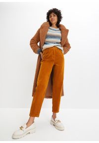 bonprix - Spodnie sztruksowe. Kolor: brązowy. Materiał: sztruks. Sezon: jesień #3