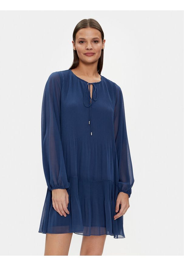 Liu Jo Sukienka codzienna MA4106 T5975 Granatowy Regular Fit. Okazja: na co dzień. Kolor: niebieski. Materiał: syntetyk. Typ sukienki: proste. Styl: casual