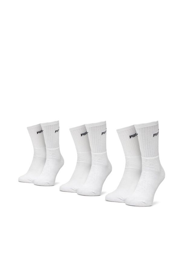 Puma Zestaw 3 par wysokich skarpet unisex 90793402 39/42 Biały. Kolor: biały. Materiał: materiał