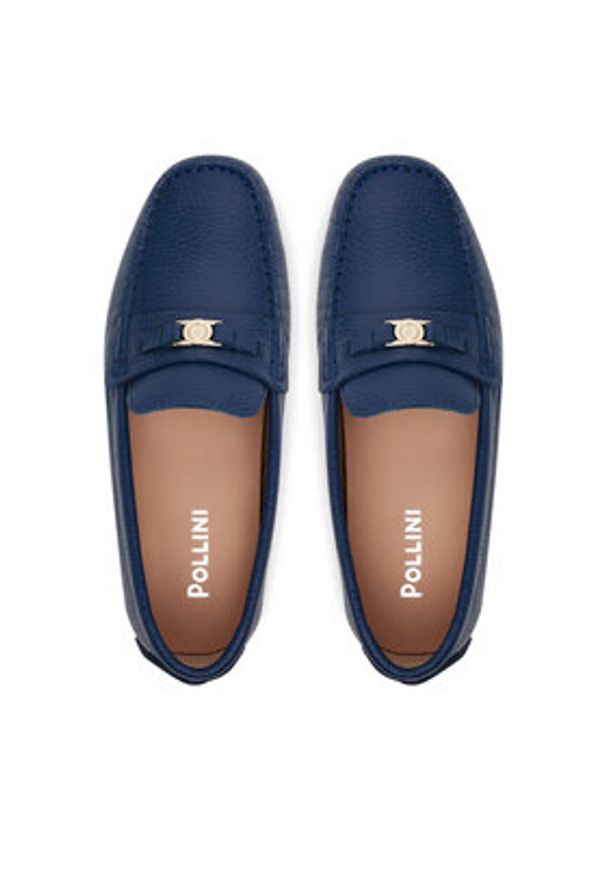 Pollini Mokasyny SA10151G1MTD0751 Granatowy. Kolor: niebieski. Materiał: skóra