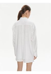 Tommy Jeans Koszula DW0DW17987 Biały Relaxed Fit. Kolor: biały. Materiał: len, wiskoza