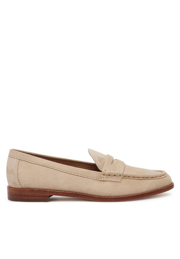 Lauren Ralph Lauren - LAUREN RALPH LAUREN Mokasyny Wynnie 802970584001 Beżowy. Kolor: beżowy. Materiał: zamsz, skóra