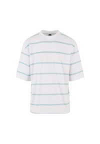 Oversizowa koszulka w paski Urban Classics Modern. Kolor: niebieski, wielokolorowy, biały. Materiał: bawełna. Wzór: paski #1