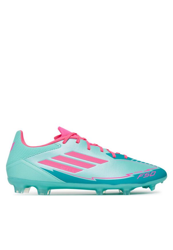 Adidas - adidas Buty do piłki nożnej F50 League Messi Firm/Multi-Ground IH0928 Turkusowy. Kolor: turkusowy. Materiał: materiał