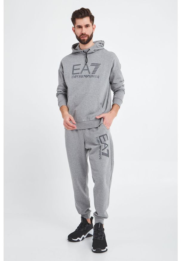EA7 Emporio Armani - Bluza EA7 EMPORIO ARMANI. Typ kołnierza: kaptur. Wzór: nadruk, melanż